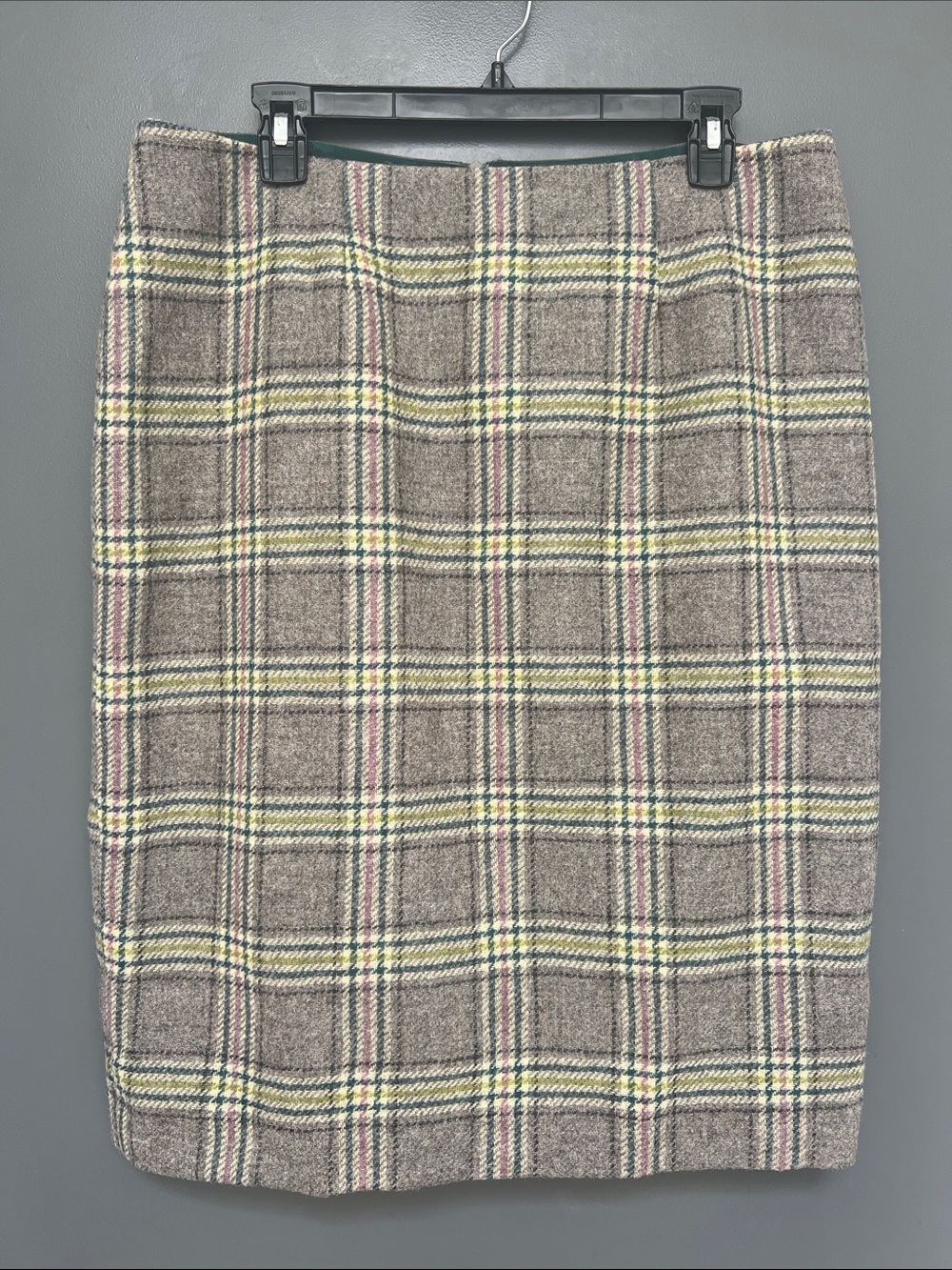 Boden British tweed  Plaid wool Pencil Skirt